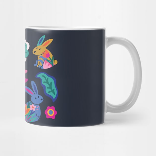 Floral bunnies by PenguinHouse